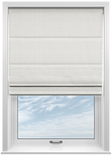 Rhea, Eskimo White - Twist&Fit Roman Blind